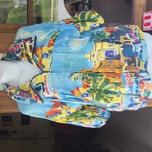 Michael Leu Wearable Art, Top & Zip up Jacket.  Size 1X